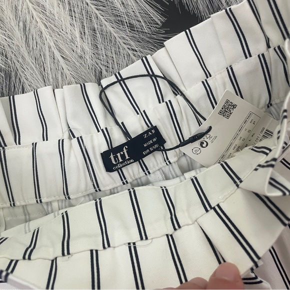 NWT Zara Stripe Shorts with belt tie - Picture 2 of 4